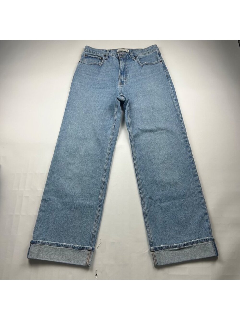Abercrombie & Fitch Blue Denim High Rise 90s Relaxed Leg Jeans 10R